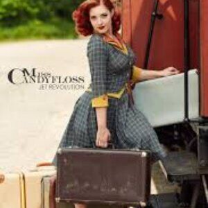 Women's Miss Candyfloss Beverly-Tartan Swing Dress, Size 2XL